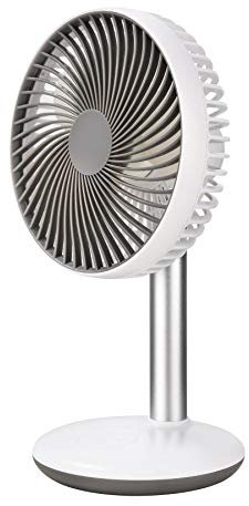 Kalorik TKG VT 1048 USB Tischventilator, Akku, wiederaufladbar über USB, tragbar, 4 Geschwindigkeiten, 15 cm, Weiß