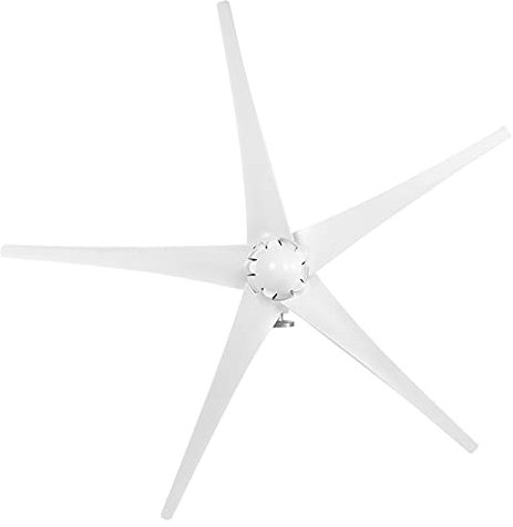 Generatore di turbine eoliche, generatore di mulini a 1600W Turbine eoliche Businesses Kit generatore di turbine a 5 pale per barche, terrazze, cabine o abitazioni(White 48V)