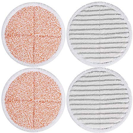 Cordless Electric Mop Replacement Pads 2124,2039A,2307,23157,20391,20399 Replacement Mop Pads Compatible with Bissell Spinwave Hard Mop Cleaner (2 Heavy Scrub Pads+2 Scrubby Pads)