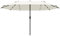 Outsunny 4.4m Double-Sided Sun Umbrella Garden Parasol Patio Sun Shade Outdoor with LED Solar Light, NO BASE INCLUDED, Cream White
