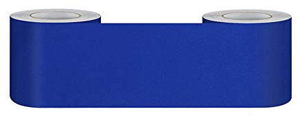 Selbstklebende Bordüre Blau matt10cmX500cm Stock Wasserdichte Entfernbare Tapeten Bordüre Aufkleber Dekoration für Wohnzimmer Badezimmer Küche Fliesen