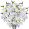 Künstliche Apfelblüten, Seidenblumen, Baumzweige, 83,8 cm langer Stiel, künstlicher Blumenstrauß für hohe Vasen, Innenbereich, Heimdekoration, DIY, Hochzeit, Tafelaufsatz, Dekoration, 3 Stück (weiß)