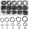 350 Stück 15 Größen M4 - M28 Schwarz 65 Mn Stahl Externe Sicherungsringe Snap Ringe Sicherungsringe C-Clip Haltering Clip Ring Sortiment Set