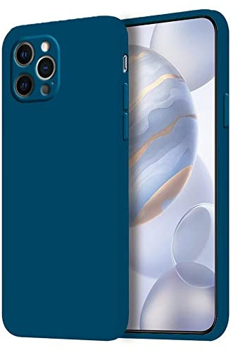 HONLEN Custodia Compatibile con iPhone 12 Pro Max (6.7 Inches) Morbida Liquido TPU Silicone Case Protettiva, Antiurto in Antigraffio Cover Protettiva