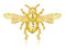 ARFUKA Broche vintage en forme d'abeille, pour vêtements, sacs, vestes, cadeaux d'anniversaire de Noël pour femmes, or, Métal
