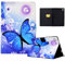 ONETHEFUL Flip Book Cover for Lenovo Tab M10 Plus 3rd Gen 10.6 Inch 2022 PU Leather Stand Protective Tablet Covers for Lenovo Tab M10 Plus 3rd Gen 10.6 - Glowing butterfly