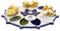 CÉRAMIQUE RAMBLAIGNE | Coquetier | Plat à œufs farcis | Plateau en céramique | Œufs farcis | Assiette à œufs modèle - M04 | Décoration 100 % faite main | 26 x 26 x 2,5 cm