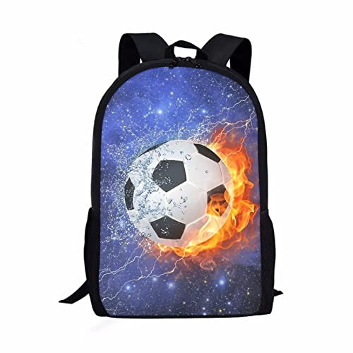 xixirimido Kinder Schulrucksack Tasche Schulterrucksack für Jungen Mädchen, Galaxy Soccer, Einheitsgröße, Lässiger Tagesrucksack
