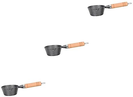 OQHAIR sartenes de inducción para Aceite Caliente, Mini sartenes para panqueques, Wok de Acero Inoxidable, sartén para Salsa de Hierro Fundido, sartén para Huevos, Parrilla para rociar, o