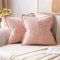 NSXIN Kordsamt Kissenbezug Weiche Kissenhülle 2er Set Dekorative Sofakissen Couchkissen Dekokissen Moderne Zierkissenbezug Kuschelkissen für Schlafzimmer Wohnzimmer (Rosa,50x50cm)