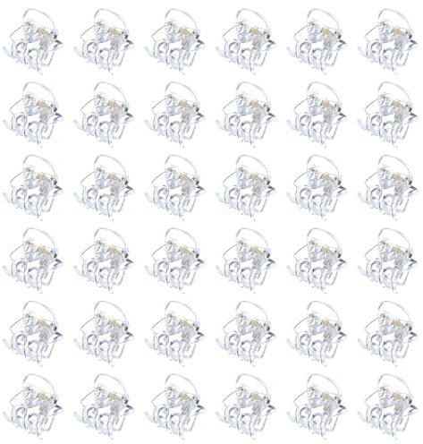 36 Pz Mini Artiglio per Capelli Trasparente, Piccoli Fermagli in Plastica per Capelli, Artiglio Capelli Piccolo, Pinze per Capelli Antiscivolo per Tutti I Giorni, Feste, Natale, Festival