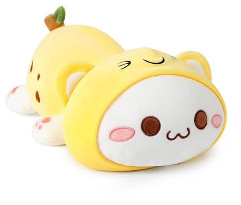 shownicer Plüschtier Katze Banane Kuscheltier Stofftier Kawaii Katze Plüsch, Banane Plüschkissen Spielzeug, Katze Wurfkissen, Schmusetier Geschenk für Kinder Mädchen 12+ Jahre (30cm, Banane Katze)