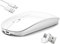Kabellose Maus für Laptop, Bluetooth-Maus mit DREI Modi (Bluetooth 5.2+ USB-A & USB-C Empfänger) - Kompatibel mit TypeC & USB Port Geräten/MacBook Pro/Air/Mac/iPad/Chromebook/Computer,weiß