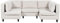 5-Sitzer Wohnlandschaft Stoffbezug beige U-förmig modular modern Unstad