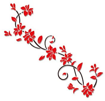 Veemoon Autocollants Muraux 3D Roses Amovibles pour Décoration Intérieure à L'Humidité Facile à Appliquer Compatible Types de Surfaces 10 Pièces