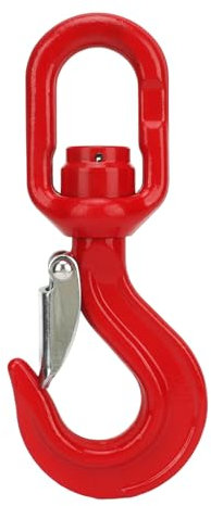 Gancio Girevole da 3,15 T, Gancio Girevole di Grado Universale Gancio Per Imbracatura con Occhiello Girevole Per Carichi Pesanti Gancio Per Imbracatura con Occhiello di Sollevamento in Acciaio Legato