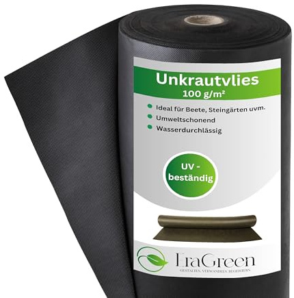 EraGreen Premium Unkrautvlies 100g/m² - 1,2m x 40m Gartenvlies wasserdurchlässig und UV-stabil - Unkrautmatte ideal für Garten und Hochbeet - umweltfreundliche Mulchfolie