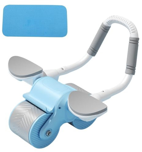 Tuokay, Automatisches Rebound Aabdominal Wheel, Bauchroller Ab Roller Bauchtrainer mit Ellbogenunterstützung, Bauchroller Für Bauchmuskeltraining Mit Stabilen Doppelrädern (Blau)
