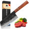 BILLION DUO Damastmesser Hackmesser 16.6cm, 67 Schicht VG10 Damaszener Stahl Küchenmesser, Profi Fleischmesser, Damast Messer mit Holzgriff - HGBY Serie
