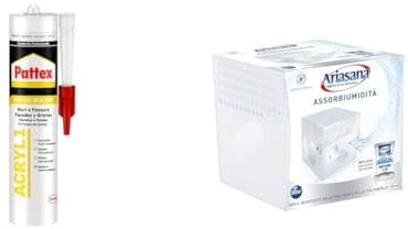 Pattex Sigillante Acrilico Acril One, Poliacrilico in Dispersione Acquosa, Effetto Intonaco, Finitura Ruvida, Uso Interno ed Esterno, Senza Solventi, Aderisce anche su Superfici Umide, Bianco, 300ml