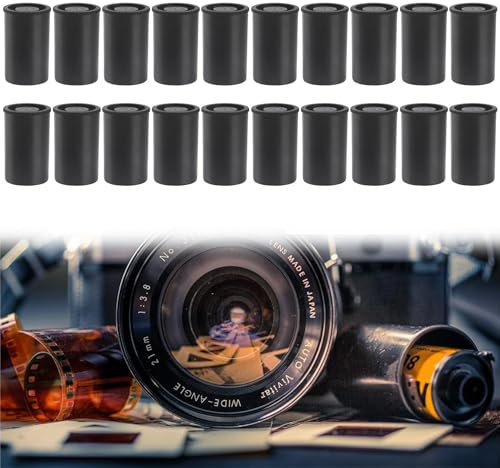 Boîtes de Film,20pcs Boîtes de Film avec Couvercles,Boîtes Plastique Noir Miniatures avec Couvercles,Boîtes à Pellicules,Boîtes Étanches,Boîtes Pellicule Photo Rangement,pour Activités Scientifiques