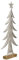 EGLO LIVING Deko Baum Baliguian, Weihnachtsdeko groß, Bodendeko Wohnzimmer, Dekofigur Weihnachten, Adventsdeko aus Holz in Natur und Metall in Silber, 84 x 36 cm