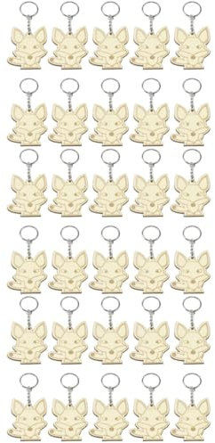 GALPADA 30stücke Teiliges Set Holz Schlüsselanhänger Mit Niedlichen Cartoon-tiermotiven Dekoration Für Schlüssel Taschen Und Für Kindergeburtstage Und Feiertage