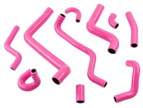 Tubo Entrada Aire Coche para VW para Golf para Jetta MK3 1,9 para TDI para AFN 110PS 1996 1997 Kit Manguito Refrigeración Radiador Silicona Tubos Rendimiento Automático Admisión AireA Tubo(Rosado)