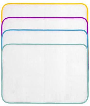 KGDUYC 4 Piezas Alfombra de Malla para Planchar,Protege Tejidos Sensibles,Tela de Malla para Planchar,Manta de Tela para Planchar Resistente al Calor hasta 200°C,Apta para Plancha de Vapor 40 * 60cm