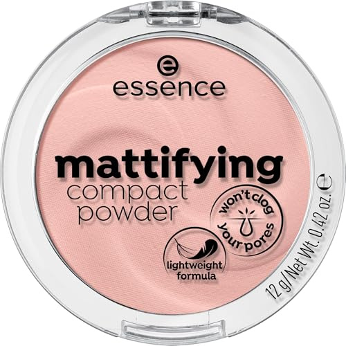 essence cosmetics - Puder - mattifying compact powder - 10 light beige (Packung mit 5)