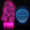 Star Warss 3D Night Light - 2 Patterned Acrylic Boards,3D Effect Stitch Night Light,Remote Control 16 Color Changing, Star Wars Night Lights for Bedroom Decor & Birthday Gift,Boys Men Adults for Gift