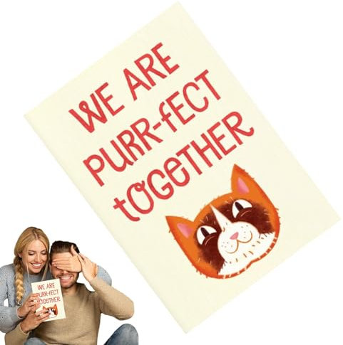 Endlose Musikkarte, endlose Musikkarte – Musikkarte zum Geburtstag, Design Katze mit Pailletten | Urlaubskarten für Freunde und Familie