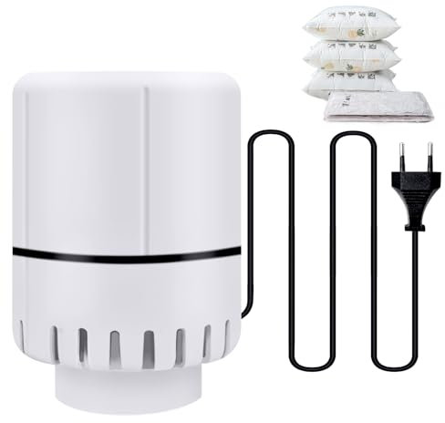 Pompa Sottovuoto Elettrica per Sacchetti Vestiti, 30W 220V Pompa a Vuoto Potente per Sacco a Compressione Sottovuoto, Un'aspirazione Ultra Potente di 4.2 Kpa