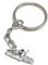 FizzyButton Gifts Chainsaw Keyring Key Ring with Silver Tone Charm and Silver Tone Keychain