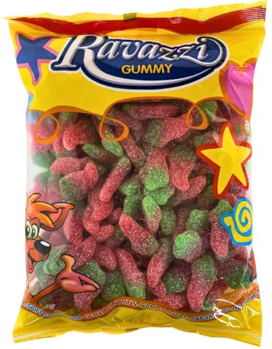 Ravazzi Peperoncino Sour, Fruchtgummi mit Erdbeer und Chili Geschmack, Sauer & Scharf, 1 kg