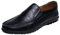 Zapatos náuticos de piel para hombre, color marrón, suaves, cómodos, mocasines, vintage, planos, informales, sin cordones, zapatos de negocios, zapatos Oxford, Negro , 45 EU