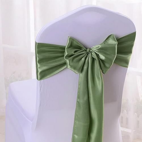 YKAFADE Satin Stuhlschleifen 30 Stück 17 * 275cm Hochzeit Stuhl Bogen Stuhlschärpen Schleife Band Stuhldekoration für Hochzeit Deko,Bankett,Geburtstag Party Hotel Zuhause Dekoration,Grün