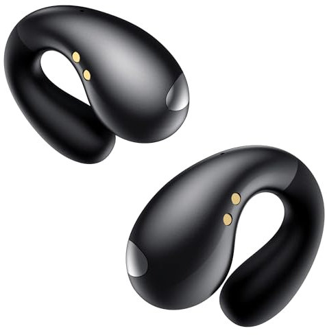 EUQQ Auriculares Conducción Ósea - Auriculares Inalámbricos Deportivos con Diseño Abierto, Conexión Bluetooth 5.3 y Alta Comodidad, Cascos Inalámbricos Bluetooth Deporte para Running y Gimnasio