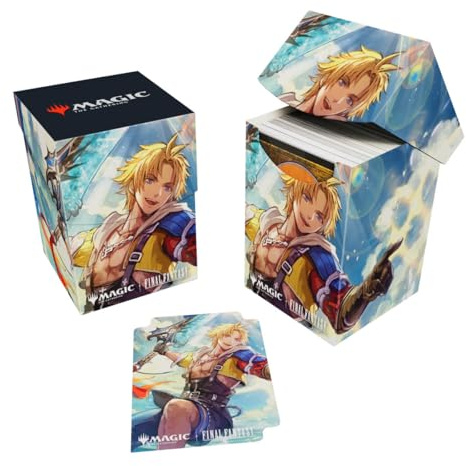 Ultra Pro - Final Fantasy x Universes Beyond Tidus (Commander) 100+ Deck Box for Magic: The Gathering | Trading Card Accessories, Collectible Card Game Gear, Fantasy Gaming Supplies
