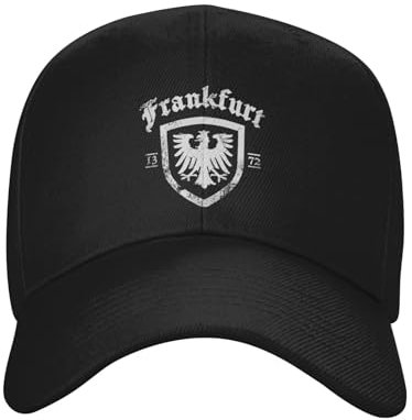 UOARQAUJ Unisex Eintracht Frankfurts Outfit Baseballmütze Snapback Hut Klassische formelle Kopfbedeckung Verstellbar