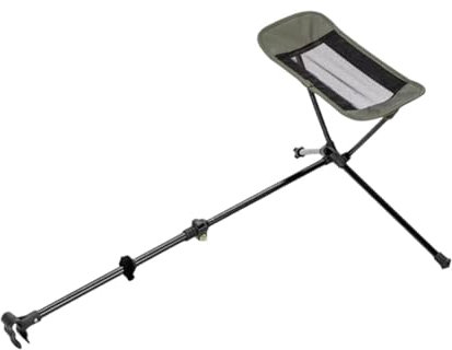 Perfeclan Chaise de Camping Pliante avec Repose-Pieds Amovible, Accessoire Multifonctionnel Portable en Alliage d'aluminium Robuste et rétractable, 45-74 cm, Vert