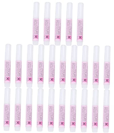 Homoyoyo 25pcs 2g False Nail Glue for Artificial Nails Quick-dry Manicure Adhesive Brush Applicator for Home and Salon Use