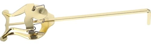 Trompetenleier aus Metall für Trompete und Blechblasinstrumente, Gold | Marschmodell, Sicherer Halt, Leicht Anbringen und Lösen, Zubehör für Kleine Blasinstrumente