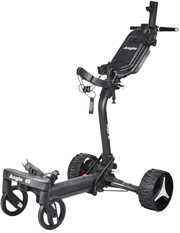 Axglo E5 Electric Follow Golf Push Cart - Black