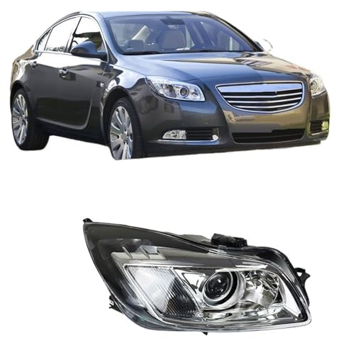 IEJPEQWW For Buick Regal Kompatibel for Opel Insignia 2009-2013 10PIN Xenon Frontschürze Scheinwerfer Signal Lampe Tag Licht Kopf licht Auto Zubehör(Only Left)