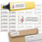Sunnywall® Adressetiketten Adressaufkleber personalisiert - 110 Klebeetiketten pinke Rosen 53x21mm | Aufkleber mit Wunschtext