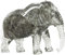 Inzopo 3D Crystal Puzzle Jigsaw DIY Elephant Model Blocks Office Desk Toy Gray