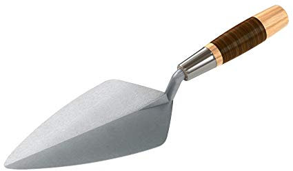 Bon 72-515 Brick Trowel Forged 9-inch Narrow London Leather Handle