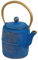 WD Lifestyle - Teiera Ghisa Colore Blu Con Maico Dorato - Capacità 600 ml