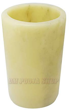 Om Pooja Shop Wasserglas mit gelbem Jadestein
